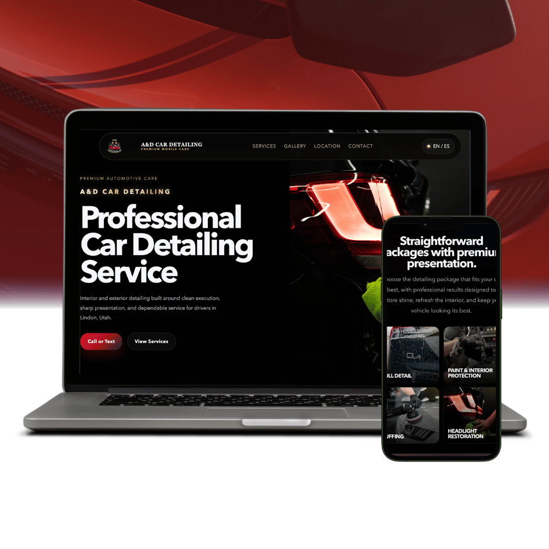 Auto Detailing Business Website screenshot